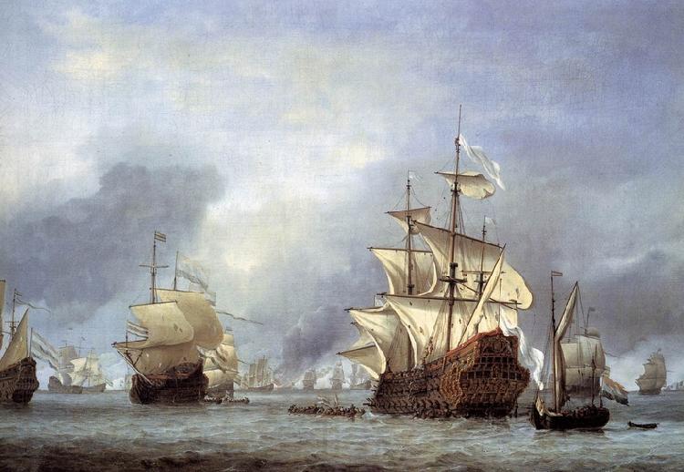 Willem Van de Velde The Younger The Taking of the English Flagship the Royal Prince Norge oil painting art